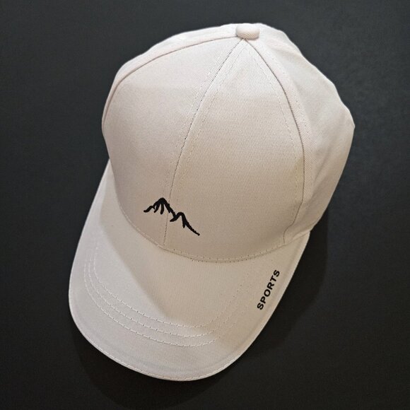 Mountain Ball Cap White & Necklace Gold Combo - Picture 3 of 7